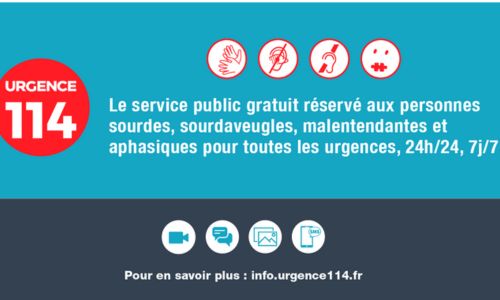 L'affiche de campagne du 114 qui renvoie vers le lien info.urgence114.fr