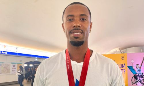 Jeffrey Lami avec sa médaille d’argent