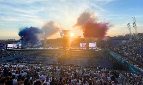 La cérémonie d’ouverture des Jeux paralympiques place de la Concorde.