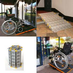 Rampes d'accès handicapés amovibles en fibre de verre